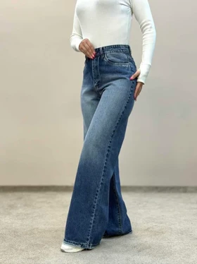 شلوار جین زنانه فلربگ سورمه ای 2095