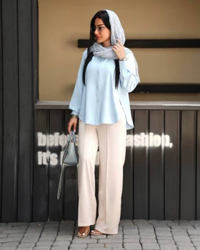 شومیز زنانه مدل پایین حلالی کد 3007