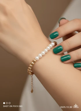 دستبند مروارید البرنادوی ژوپینگ کد 10z488- ژوپینگ استیل- بدلیجات ژوپینگ