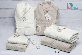 حوله ست عروس و داماد MAESTA کرم و شیری