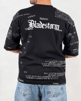 تیشرت مردانه اسپرت مدل لش گلدوزی استورم شلوغ رنگ مشکی کد 999113