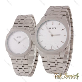 گوچی 25H ست ساعت استیل صفحه سفید Gucci-5743-S
