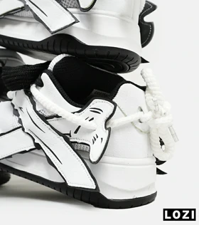 کفش کتانی مردانه و زنانه سفید مشکی CIRCA LOPEZ sneakers