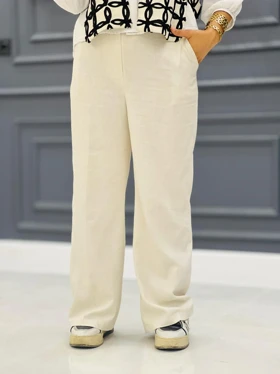 شلوار بگ لینن