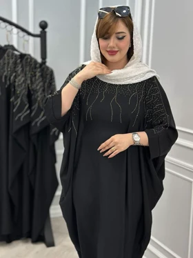 مانتو عبایی نگین آبشاری