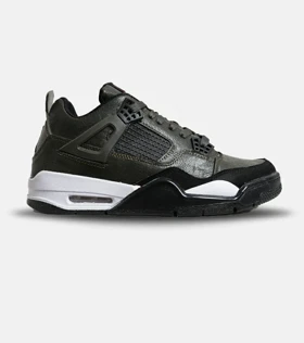 کتانی ساق‌دار زنانه و مردانه سبز زیتونی Nike air jordan 4 مدل 6019
