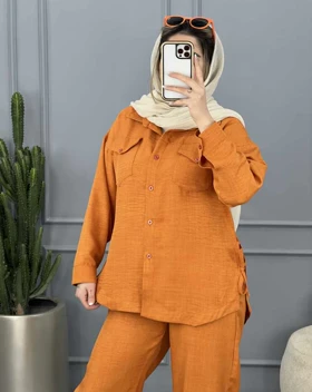 ست مانتو شلوار بغل بند (24)کد3628