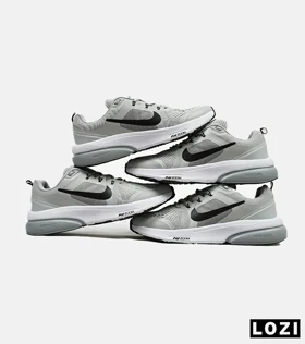 کفش کتانی بزرگ پا طوسی مشکی NIKE zoom