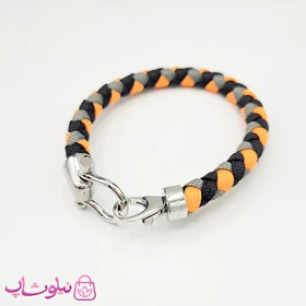 دستبند امگا کنفی مردانه سه رنگ قفل نقره ای کیفیت مستر کد 600