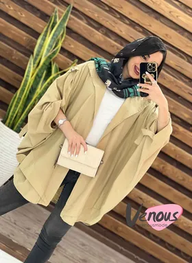 مانتو لینن پانچ سرشونه سگک