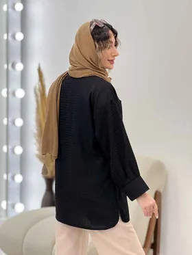 مانتو آستین پیله یقه سه دکمه