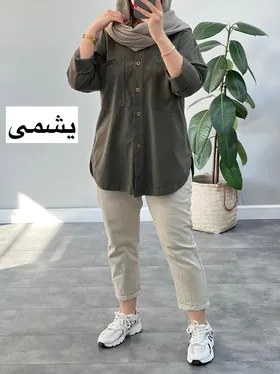 مانتو شومیزی لینن طرح زارا