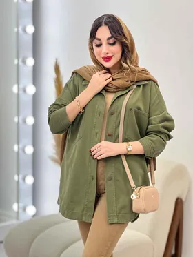 مانتو کتان دو جیب شاینا