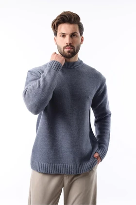 ژاکت بافتنی مردانه Indigo Crew Neck Overfit E7402