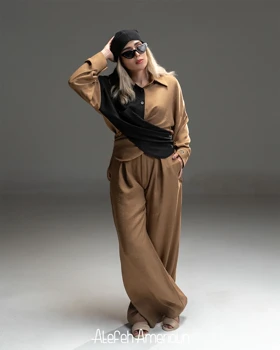 شومیز شلوار نیم رخ