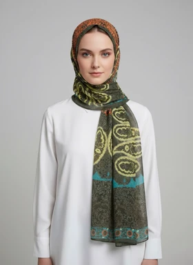 شال حریر ابریشم مجلسی