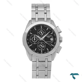 ساعت تیسوت زنانه کورنوگراف استیل صفحه مشکی Tissot-8278-L