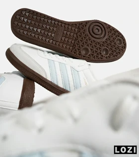 کفش کتانی مردانه و زنانه سفید آبی قهوه ای ADIDAS Samba