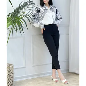 شومیز ساتن خط‌دار 2