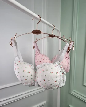 سوتین دخترانه حریر گل‌دار بدون فنر