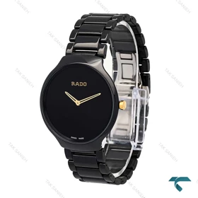 ساعت رادو مردانه مشکی سرامیکی عقربه طلایی Rado-6337-G