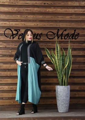 مانتو بهاره برنوتی زنجیردوزی