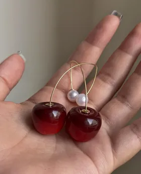 گوشواره گیلاس مروارید