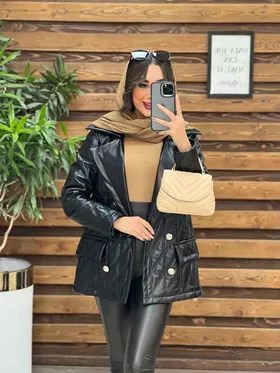 کاپشن چرم شش دکمه