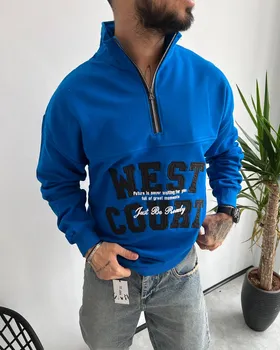 دورس نیم زیپ WEST رنگ آبی