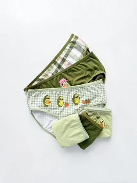 شورت اسلیپ نخ پنبه عروسکی طرح آووکادو سون Seven