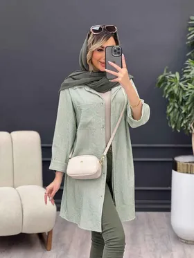 مانتو راه راه بغل سه دکمه