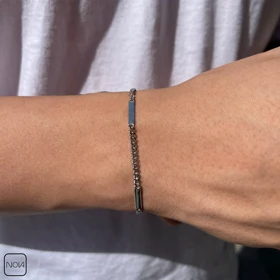 دستبند نقره مردانه کد 0353223