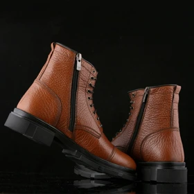 نیم بوت زنانه چرم یلسان مدل آشا کد 614-GF