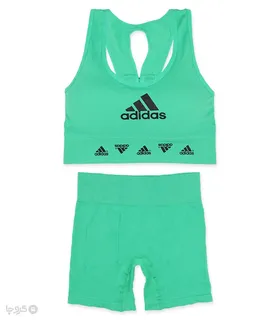 ست شورت و نیم‌تنه کاپ‌دار کبریتی کد A16 طرح Adidas