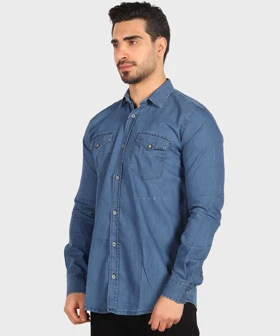 پیراهن جین مردانه آستین بلند 0776