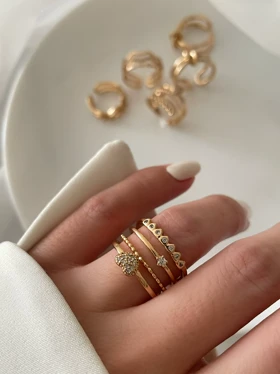 انگشتر چند لاین قلبی ژوپینگ