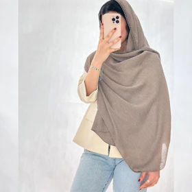 شال زنانه لبه عدسی