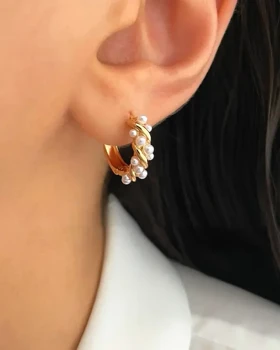 گوشواره موج مرواریدی ژوپینگ