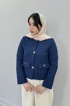کراپ کت ژاکارد