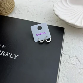 گوشواره زنانه حلقه‌ای با طرح جواهری ژوپینگ شیک