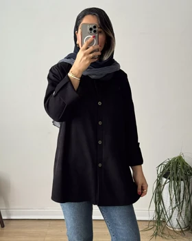 مانتو مخمل کبریتی روژان