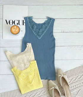 تاپ بافت کبریتی یقه گیپور کد 2379