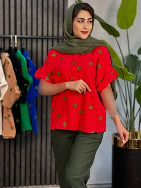 مانتو کاکتوس گلدوزی1822