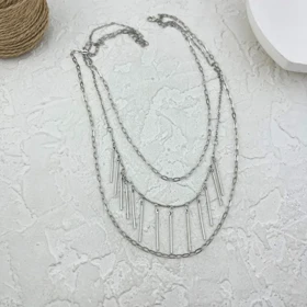 گردنبند زنانه سه لاین آویز خطی