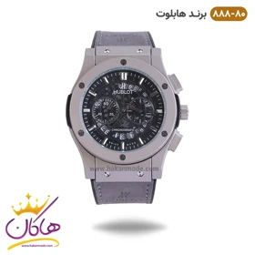 ساعت هابلوت مردانه کرنوگراف طوسی صفحه اسکلتون 888/80