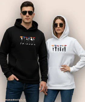 هودی مردانه و زنانه طرح فرندز کد 1051