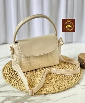 کیف پاسپورتی دستی و دوشی زنانه کنفی دسته دار