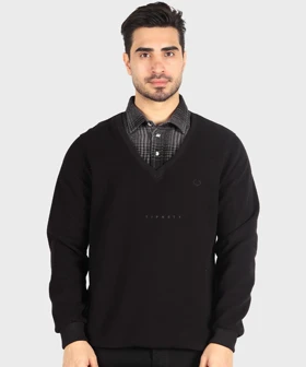 پلیور مردانه یقه هفت و داخل پیراهن 2079