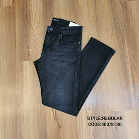شلوارجین ذغالی رگولار 400/8130