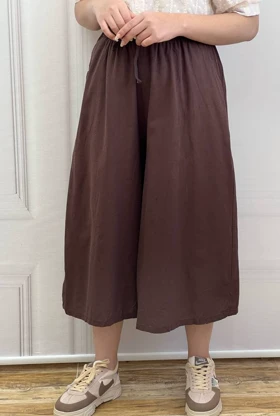 شلوار دامنی لینن نخ وارداتی کد 3704